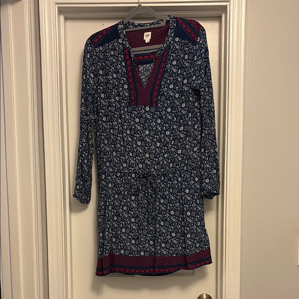 Floral Blue and Pink Women's Dress
